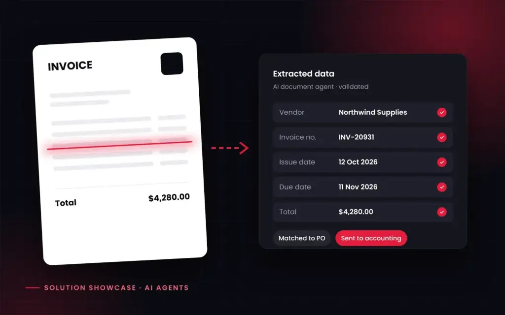 AI Document Processing Agent solution showcase by Logic Leap